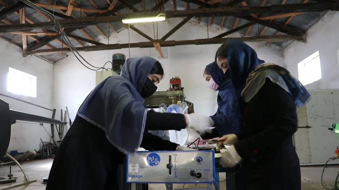 Afghan girls are working on turning used car parts into ventilators to fight the coronavirus