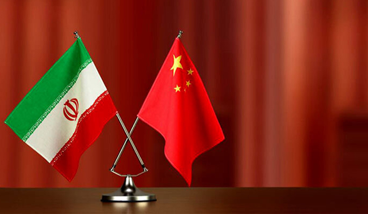 Iran and China flags