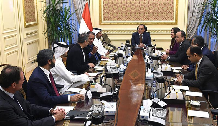 Meeting between Moustafa Madbouly and Faisal Bin Thani Al-Thani