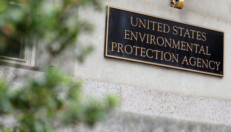 Signage is seen at the headquarters of the United States Environmental Protection Agency (EPA) in Washington, D.C., U.S.