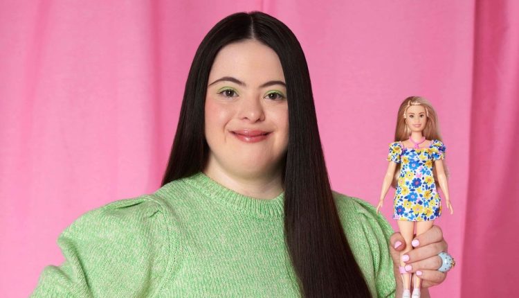 Model Ellie Goldstein with the new Barbie with Down syndrome