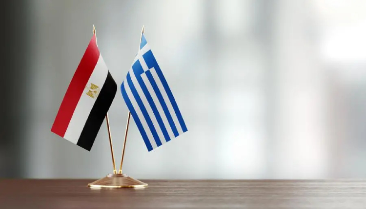 Mini flags of Egypt and Greece