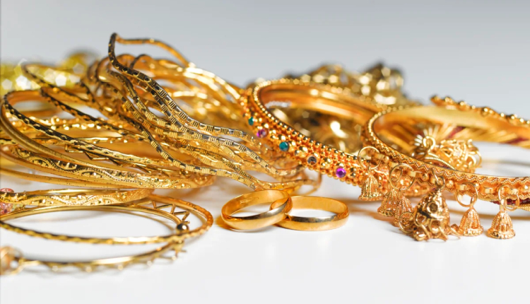 Gold bracelets and rings