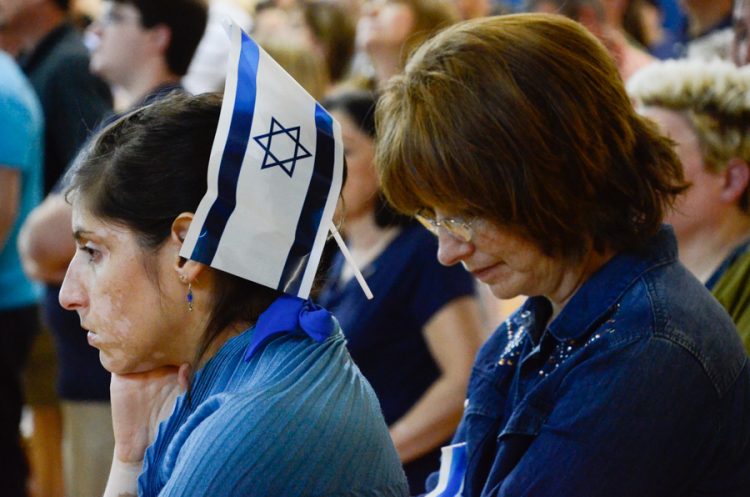Two israeli women looking sad.