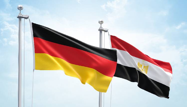 Egyptian, German flags