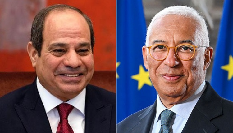 President Abdel Fattah El Sisi on Thursday received a phone call from the European Commission's President António Costa.