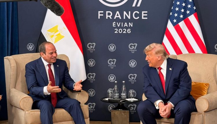Sisi and Trump at G7 meeting 2